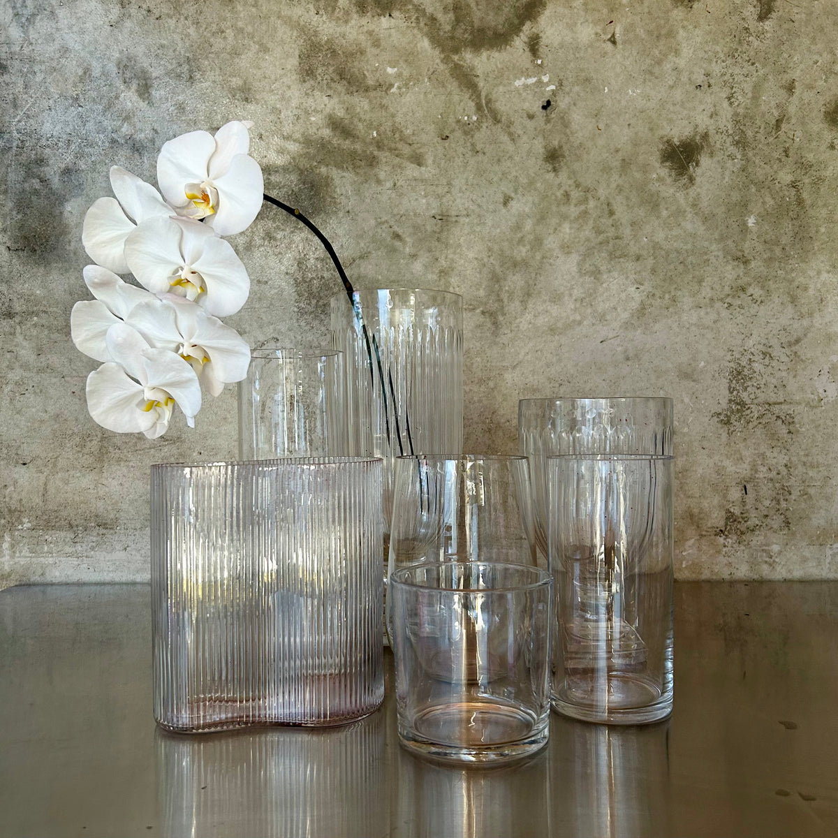 Elegant glass vase flower arrangement by James St Florist Brisbane