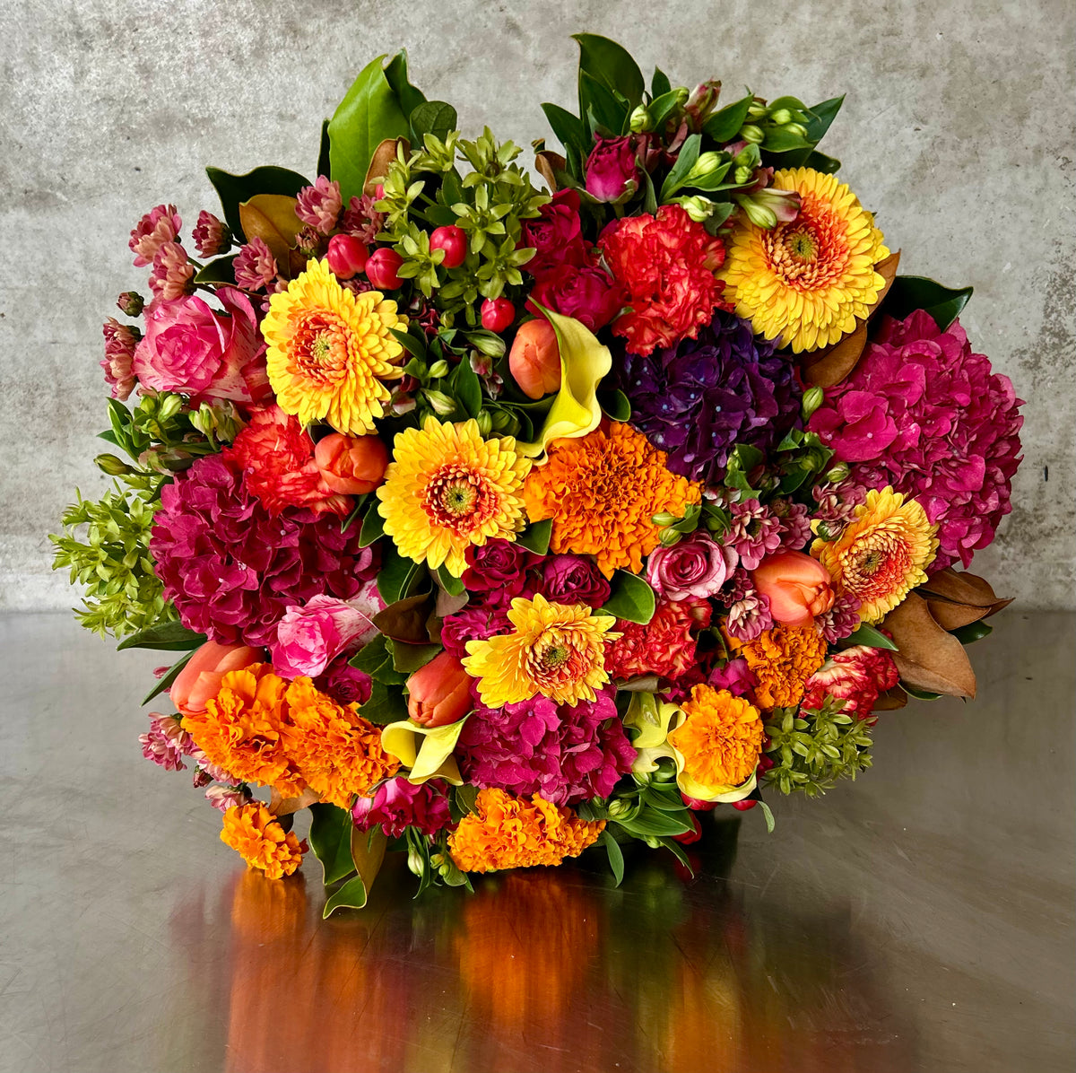 Shanghai vibrant seasonal bouquet by James St Florist Brisbane